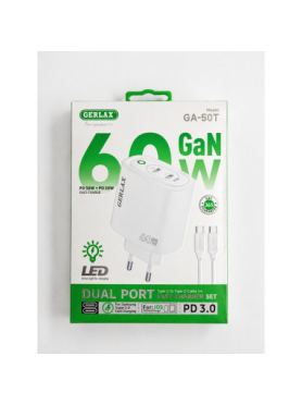 GERLAX 60W GaN Dual Port...